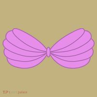 Mermaid Purple Seashell Bra Summer Halloween Love Button thumb 1