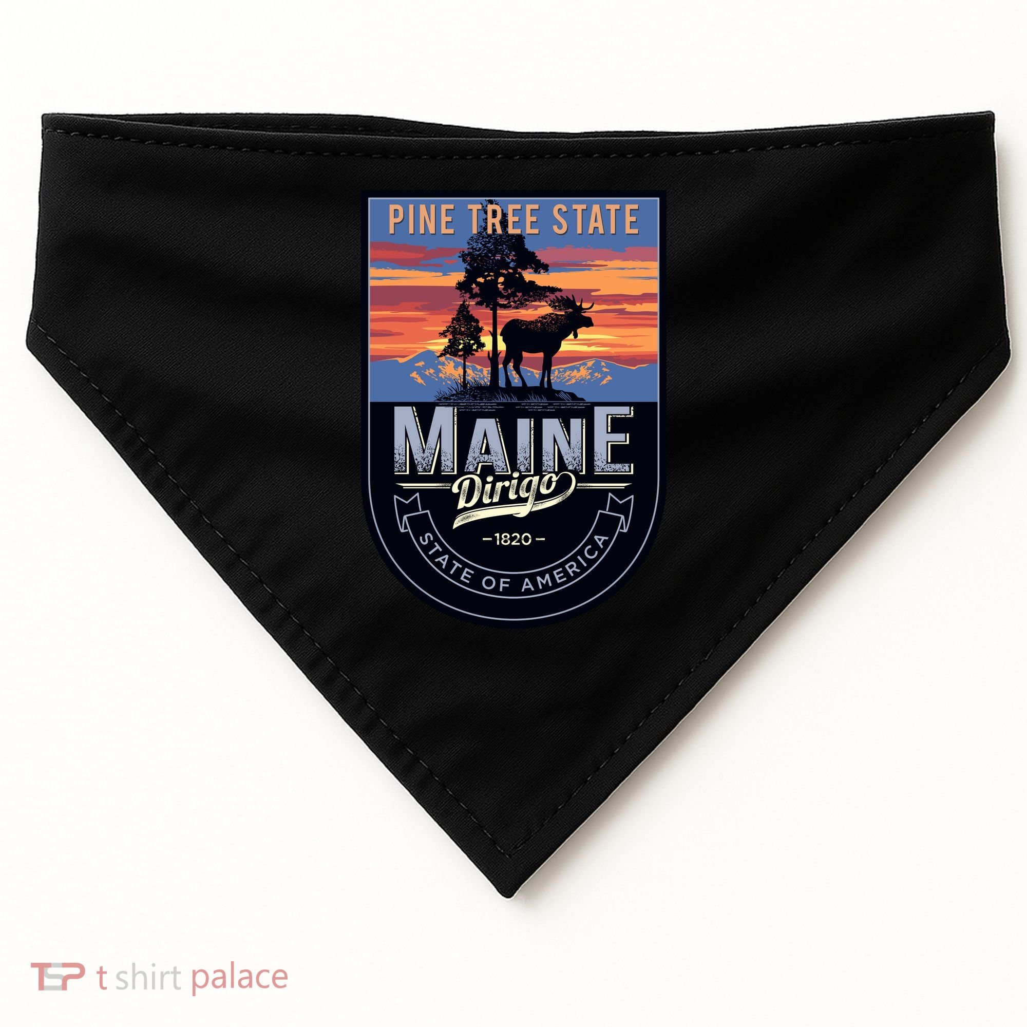 Main Pine Tree State USA-Made Doggie Bandana