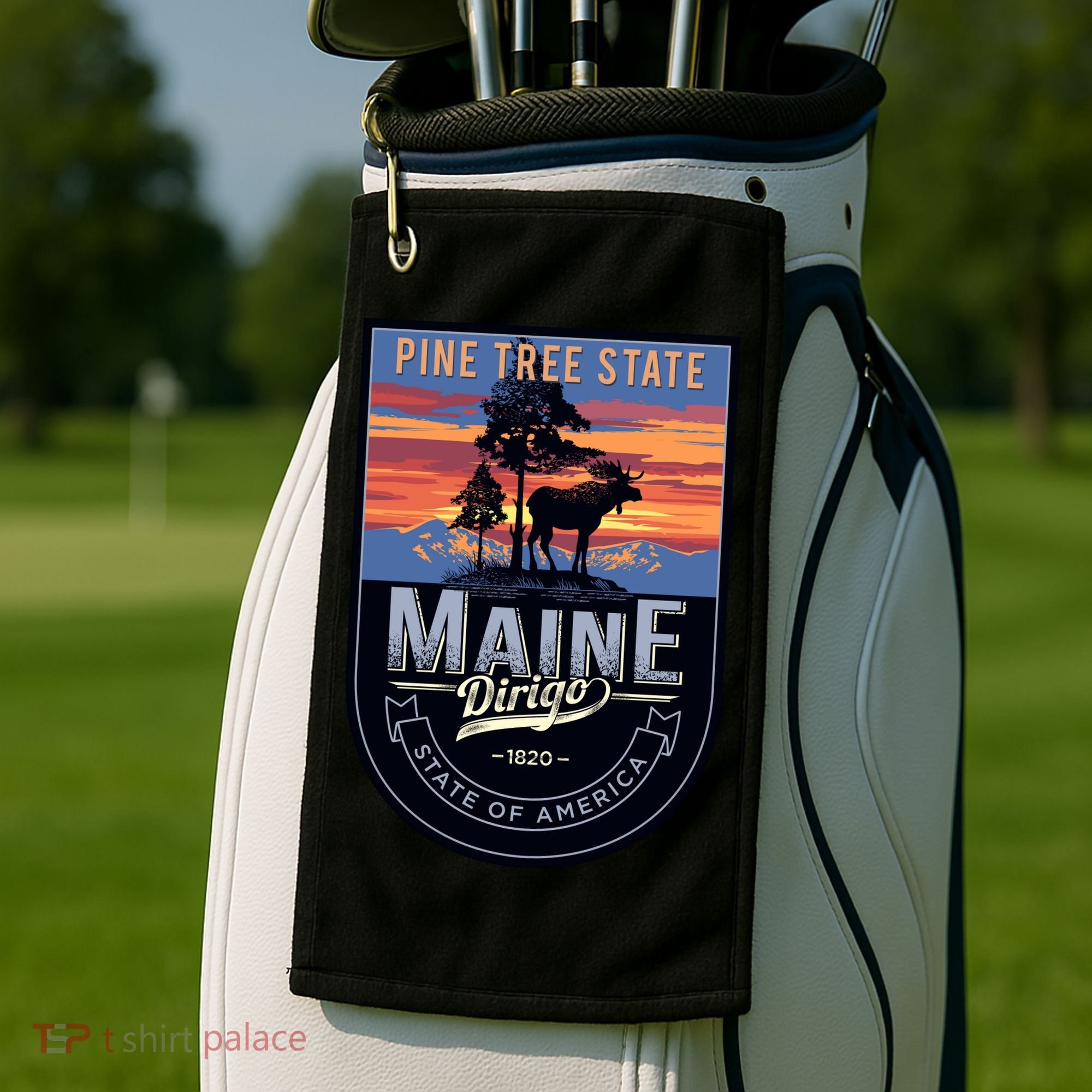 Main Pine Tree State Golf Towel