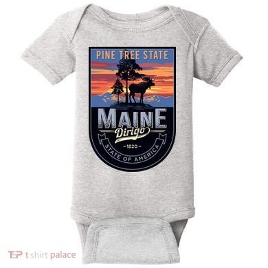 Main Pine Tree State Baby Bodysuit