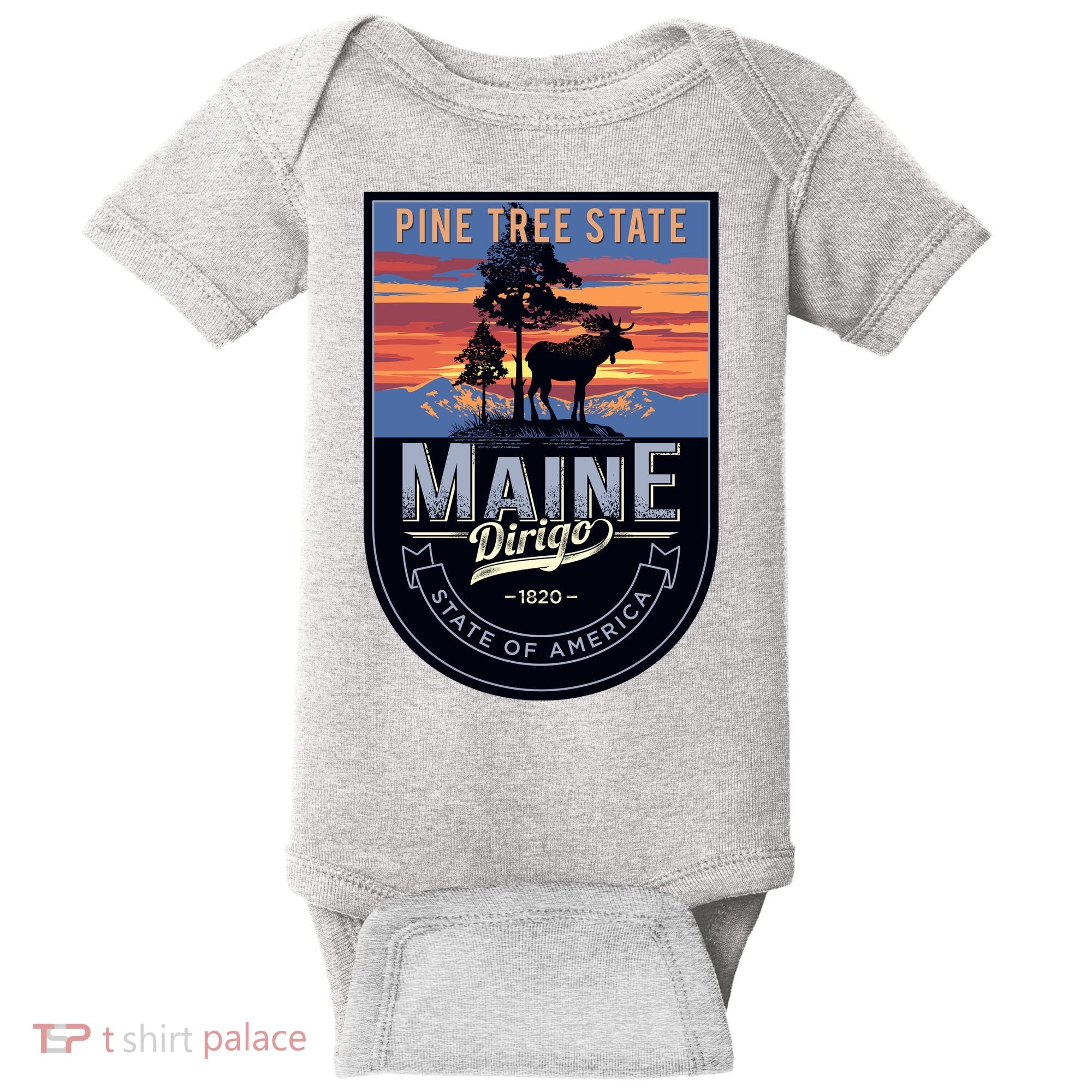 Main Pine Tree State Baby Bodysuit