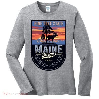 Main Pine Tree State Women's Long Sleeve Shirt