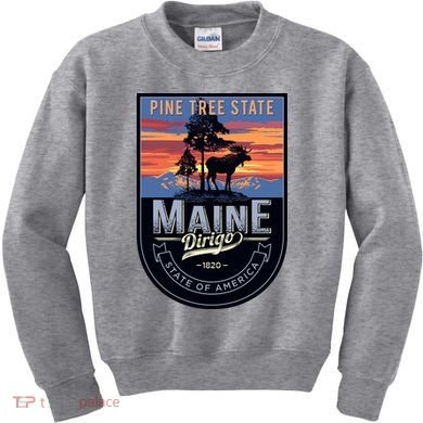 Main Pine Tree State Kids Sweatshirt