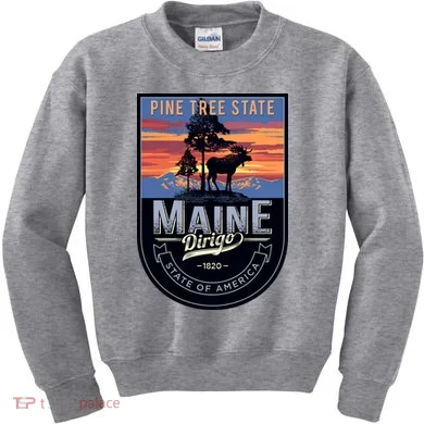 Main Pine Tree State Kids Sweatshirt