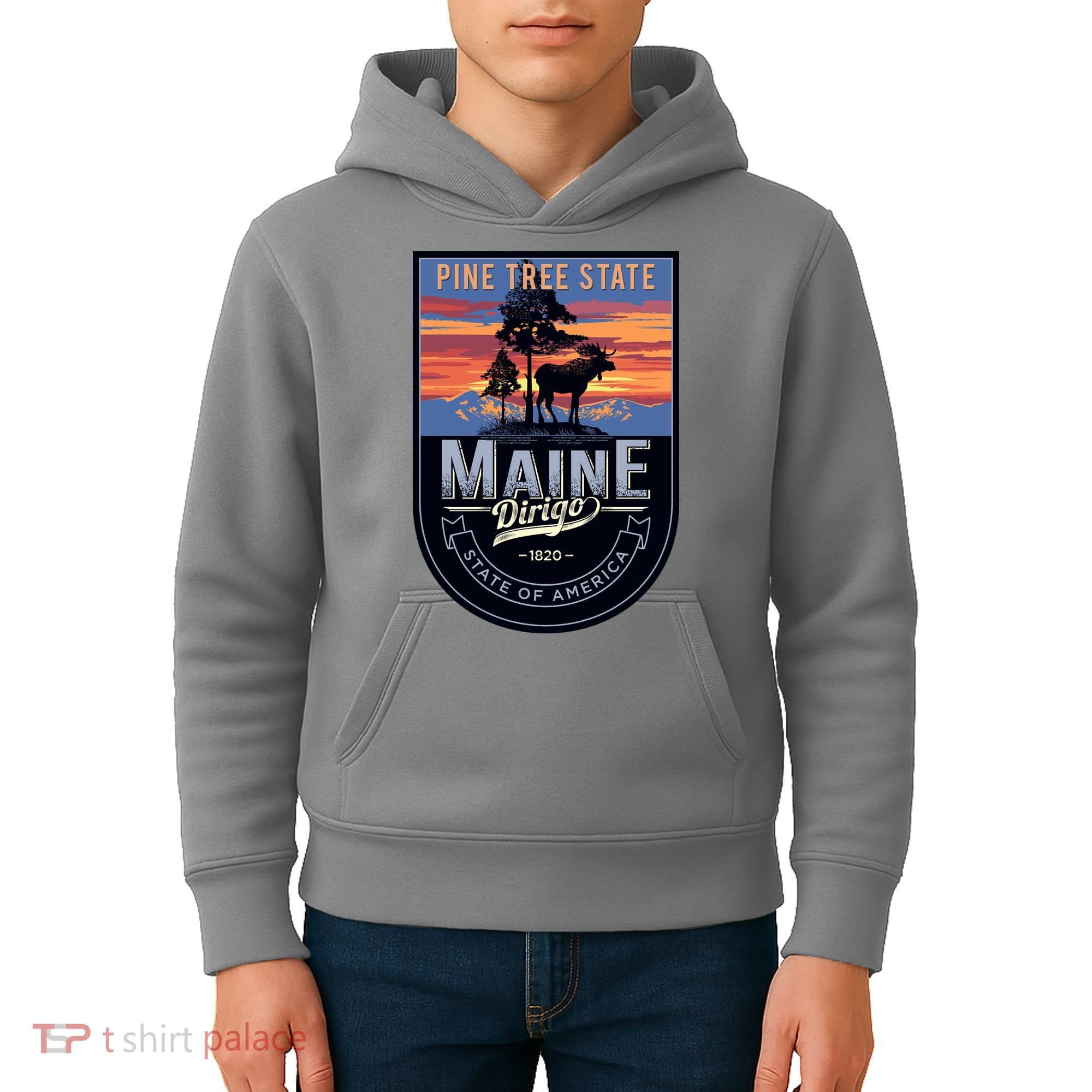 Main Pine Tree State Kids Hoodie
