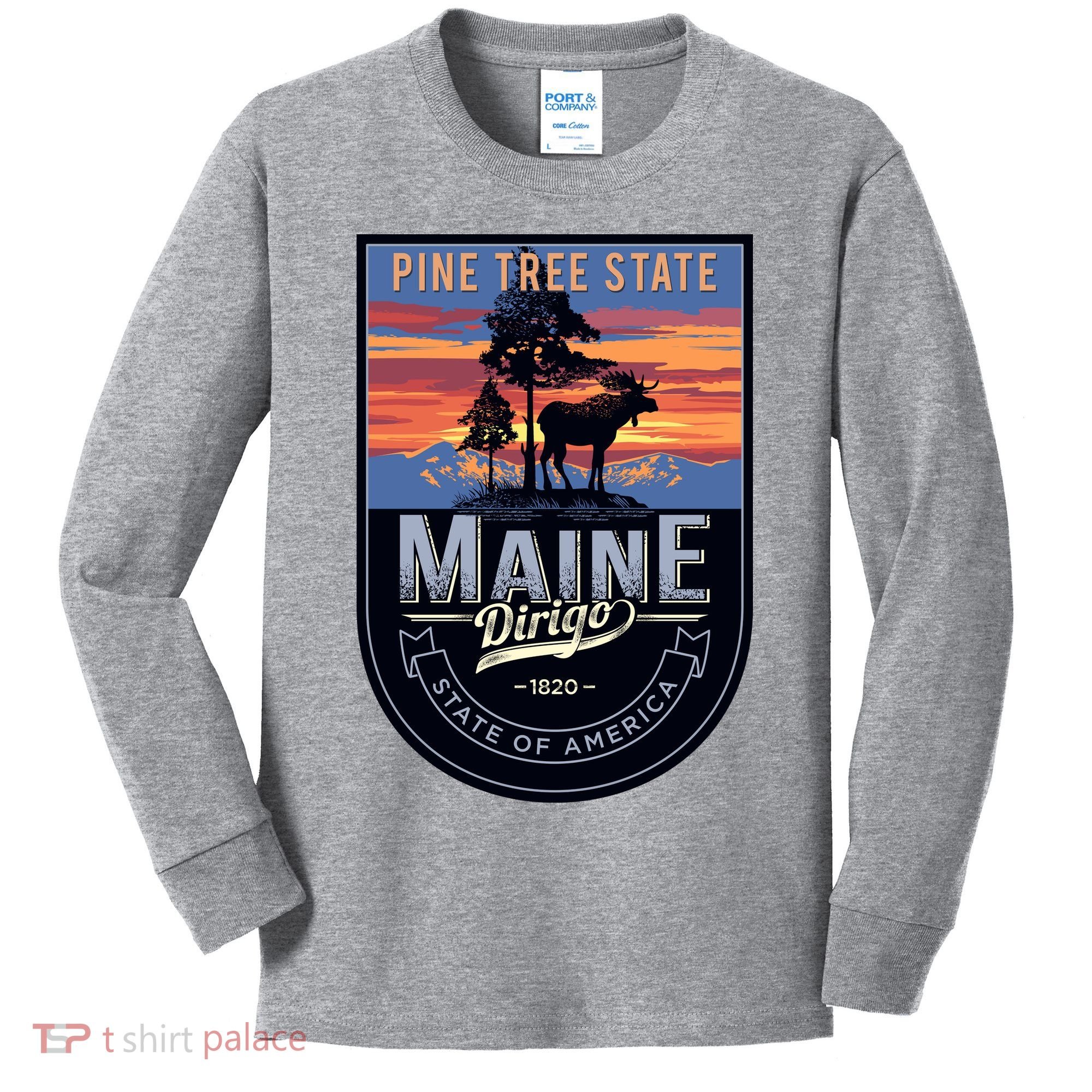 Main Pine Tree State Kids Long Sleeve Shirt