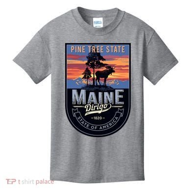 Main Pine Tree State Kids T-Shirt