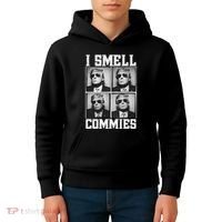 My President Trump I Smell Commies Kids Hoodie thumb 4