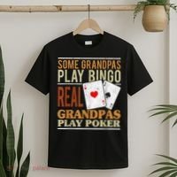 Mens Poker Texas Holdem Real Grandpas Play Poker Funny Granddad T-Shirt thumb 2