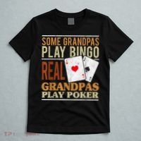 Mens Poker Texas Holdem Real Grandpas Play Poker Funny Granddad T-Shirt thumb 5