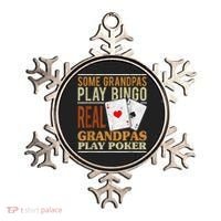Mens Poker Texas Holdem Real Grandpas Play Poker Funny Granddad Ornament thumb 0
