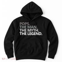 Mens POPS THE MAN THE MYTH THE LEGEND Father's Day Gift Hoodie thumb 0