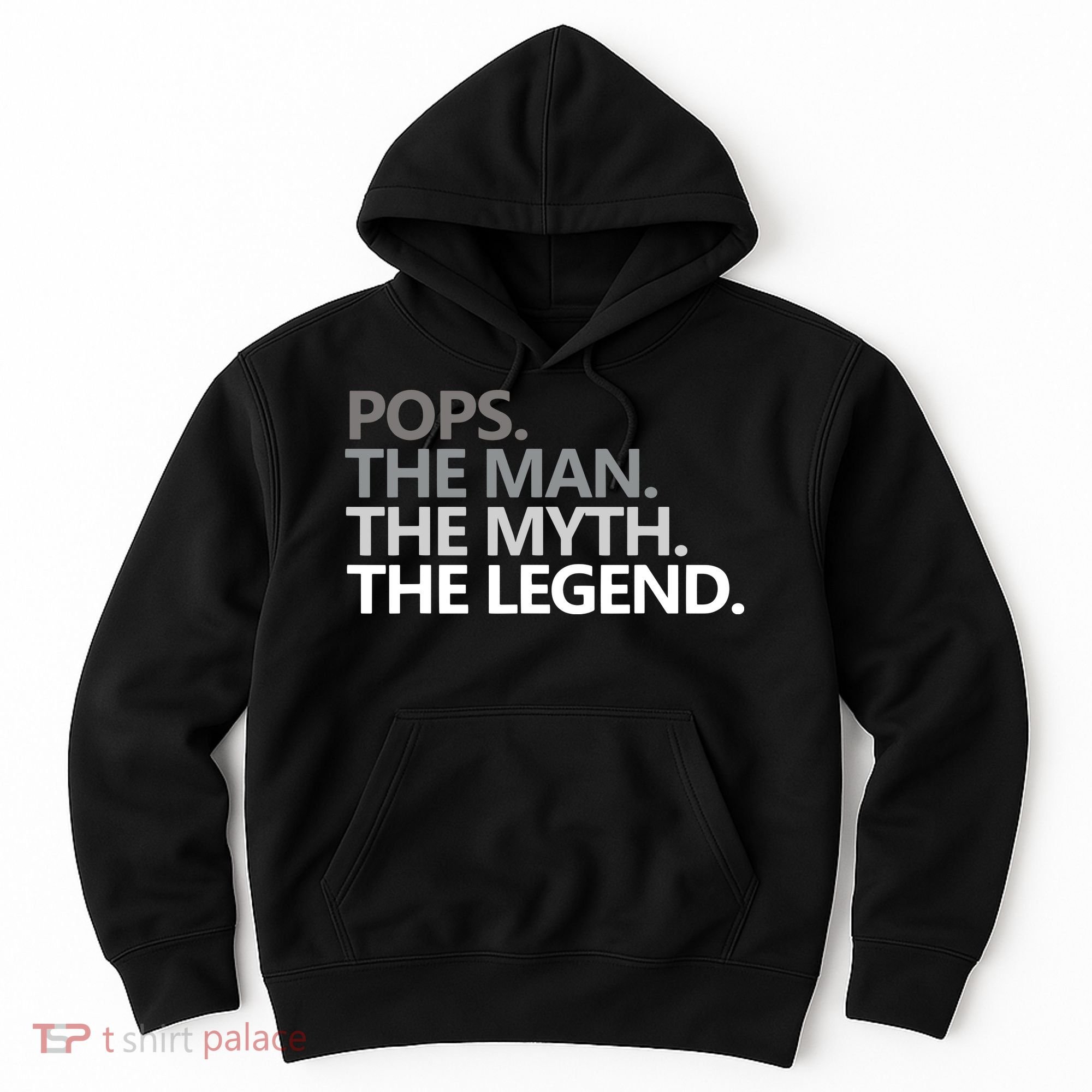 Mens POPS THE MAN THE MYTH THE LEGEND Father's Day Gift Hoodie