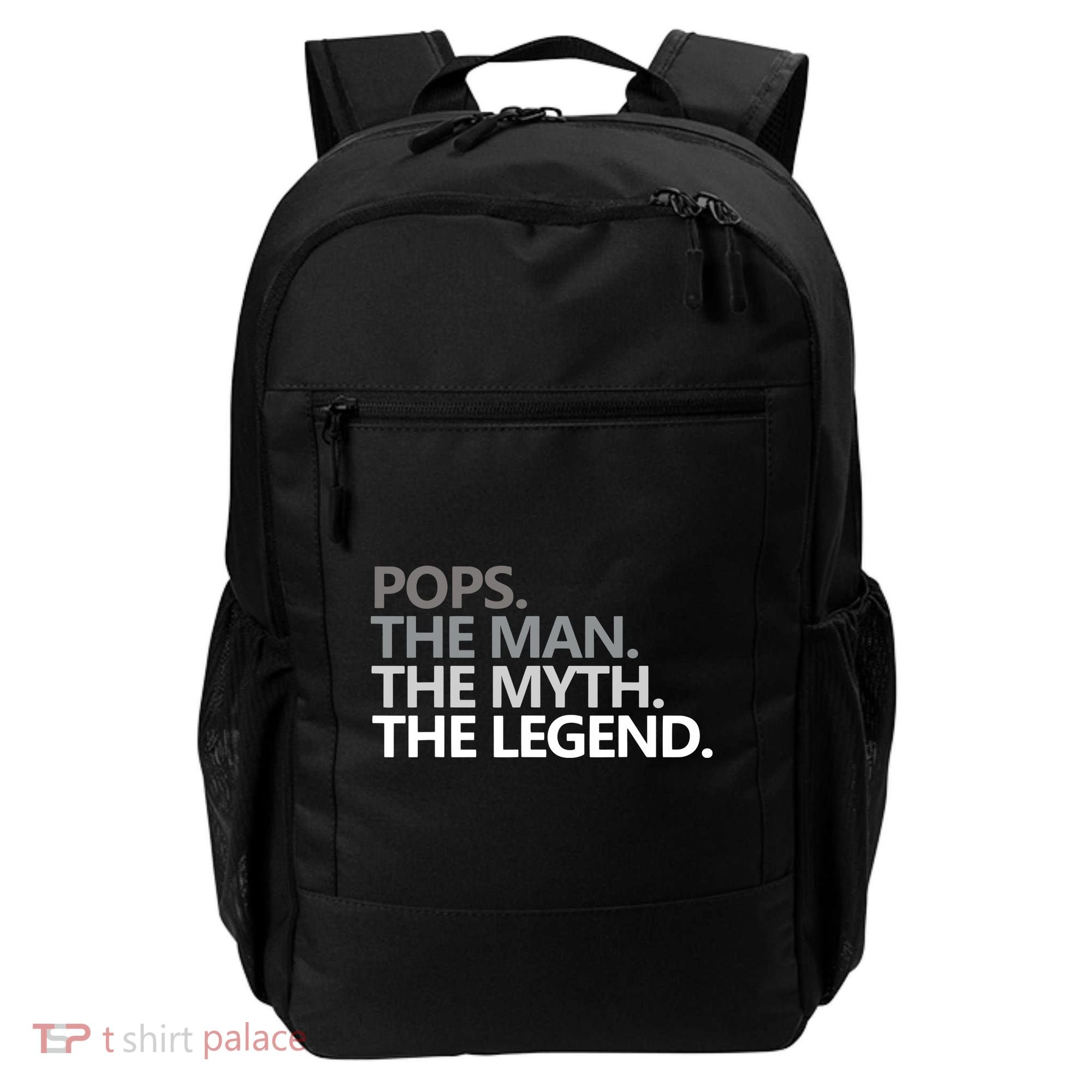 Mens POPS THE MAN THE MYTH THE LEGEND Father's Day Gift Backpack