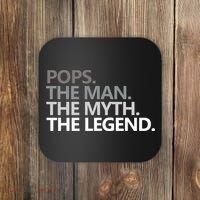 Mens POPS THE MAN THE MYTH THE LEGEND Father's Day Gift Coaster thumb 0