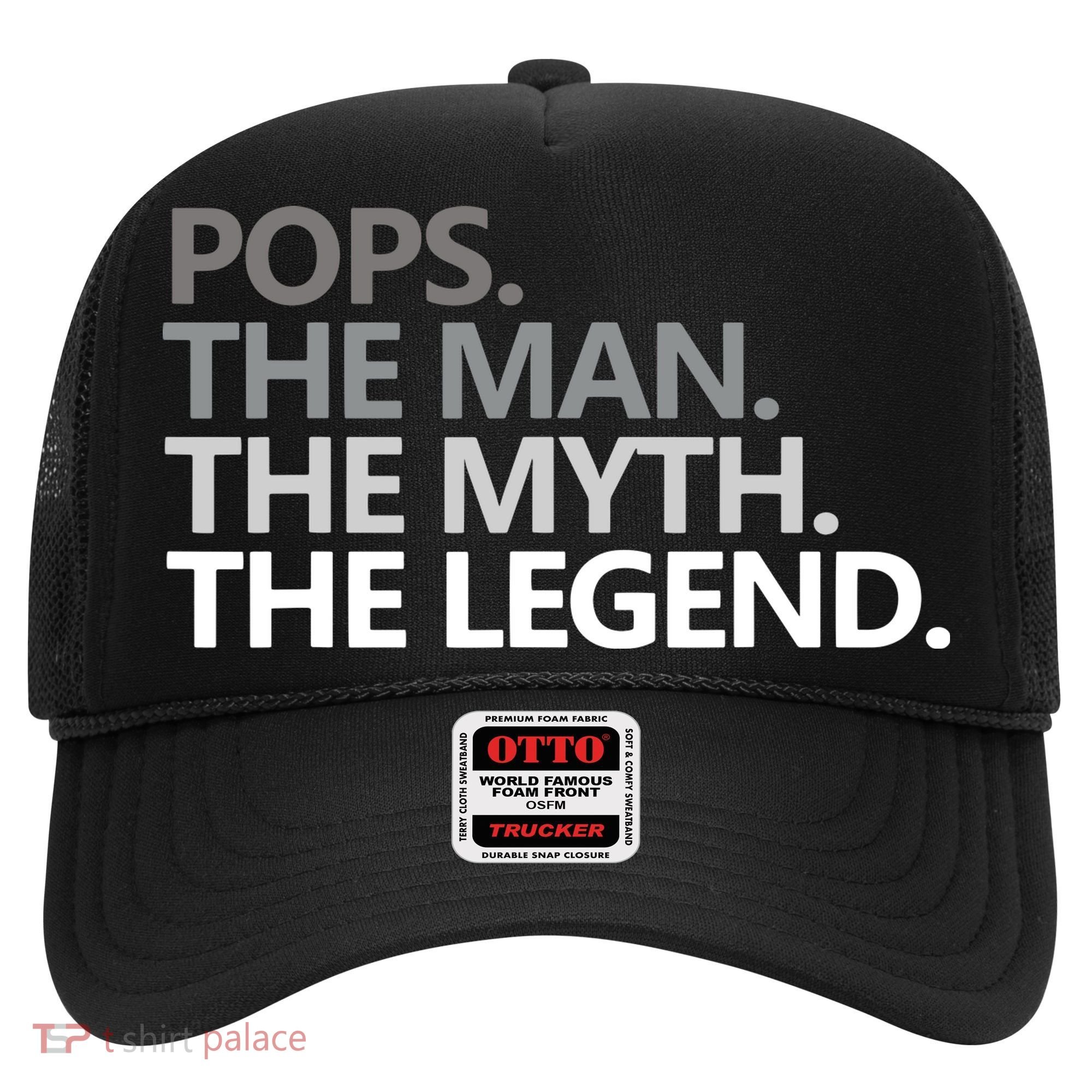 Mens POPS THE MAN THE MYTH THE LEGEND Father's Day Gift Hat