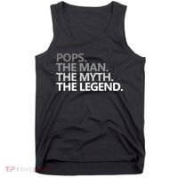 Mens POPS THE MAN THE MYTH THE LEGEND Father's Day Gift Tank Top thumb 0