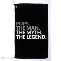 Mens POPS THE MAN THE MYTH THE LEGEND Father's Day Gift Golf Towel thumb 0
