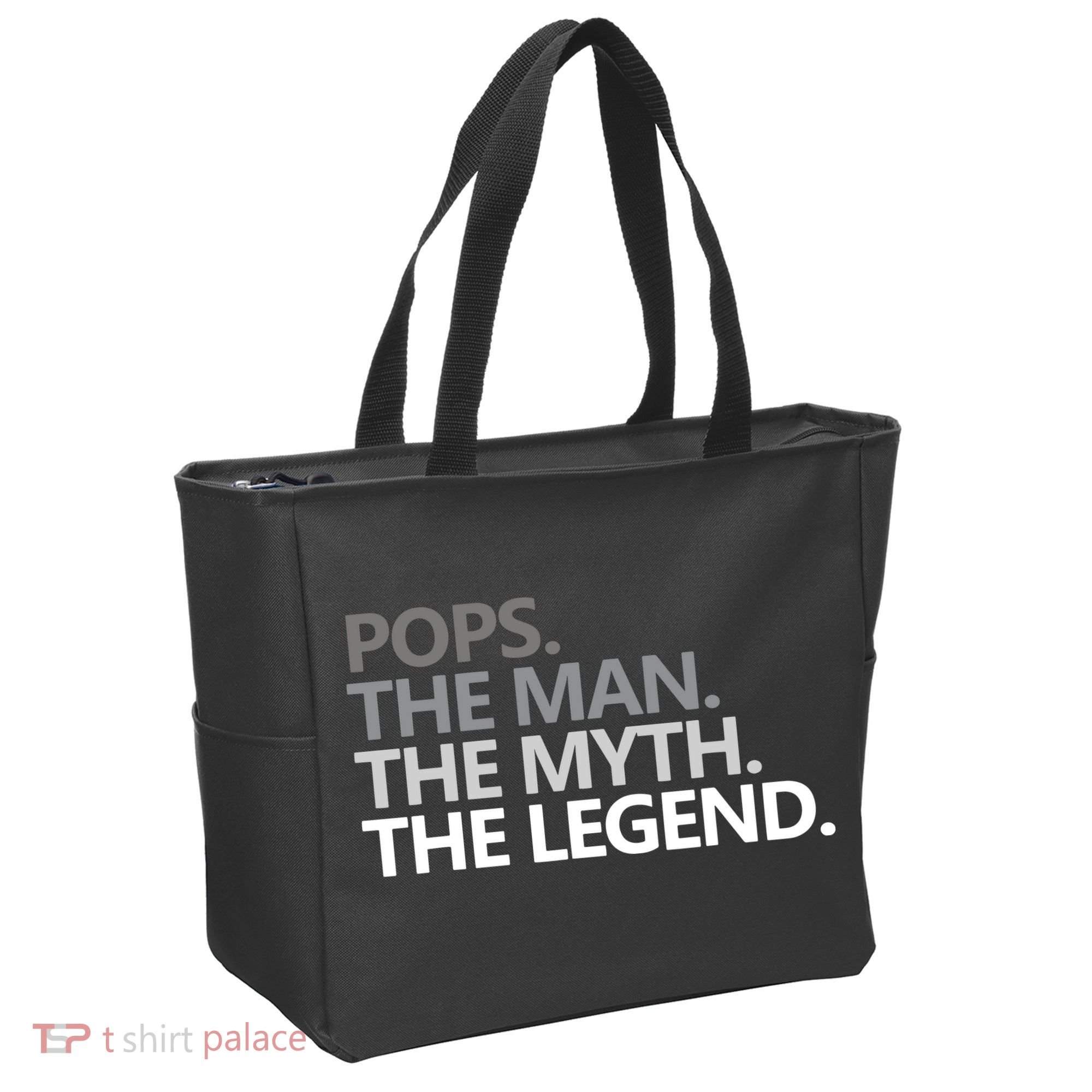Mens POPS THE MAN THE MYTH THE LEGEND Father's Day Gift Tote Bag