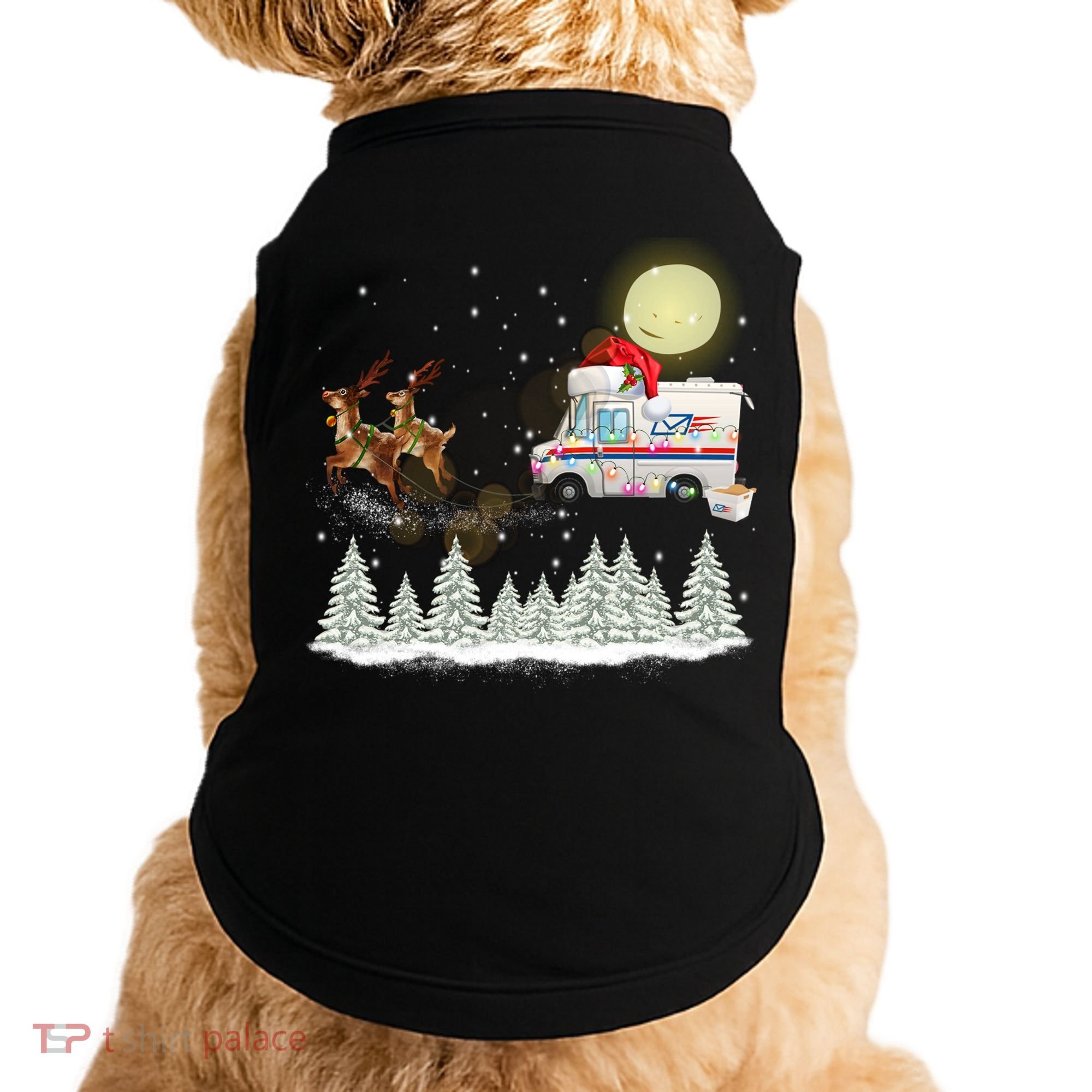 Mail Postal Truck Mail Carrier Xmas Funny Christmas Gift Meaningful Gift Doggie Tank
