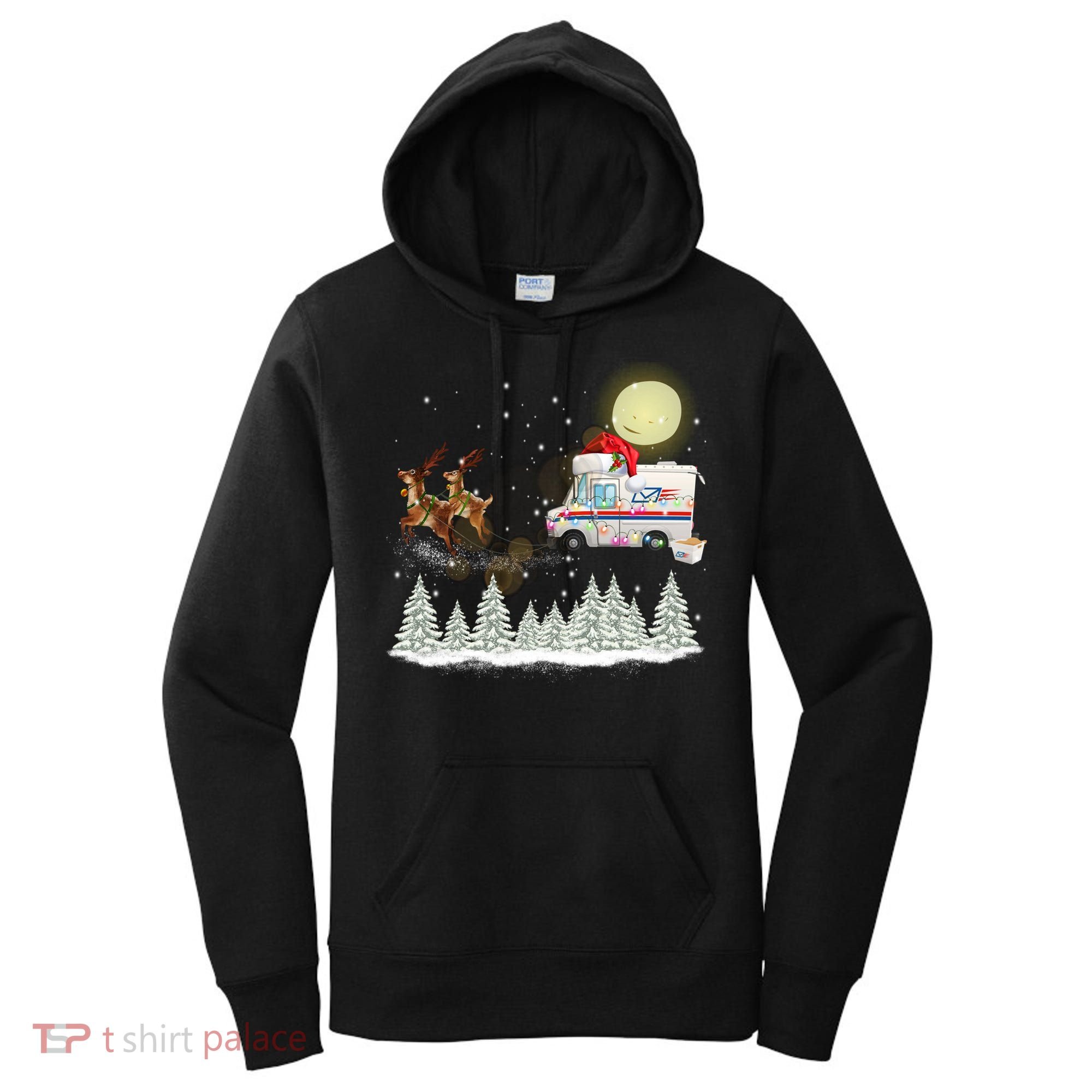 Mail Postal Truck Mail Carrier Xmas Funny Christmas Gift Meaningful Gift Women's Hoodie