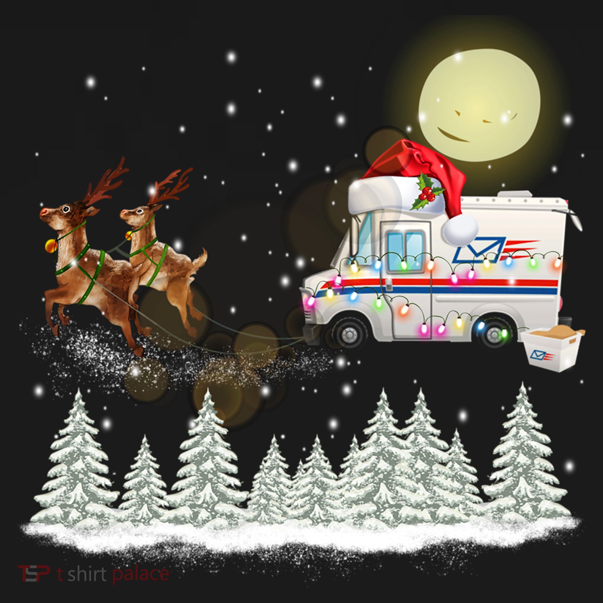Mail Postal Truck Mail Carrier Xmas Funny Christmas Gift Meaningful Gift Women's Hoodie
