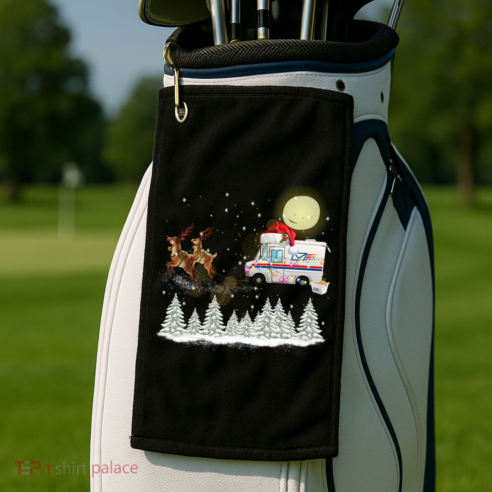 Mail Postal Truck Mail Carrier Xmas Funny Christmas Gift Meaningful Gift Golf Towel