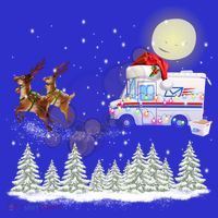 Mail Postal Truck Mail Carrier Xmas Funny Christmas Gift Meaningful Gift Hoodie thumb 2