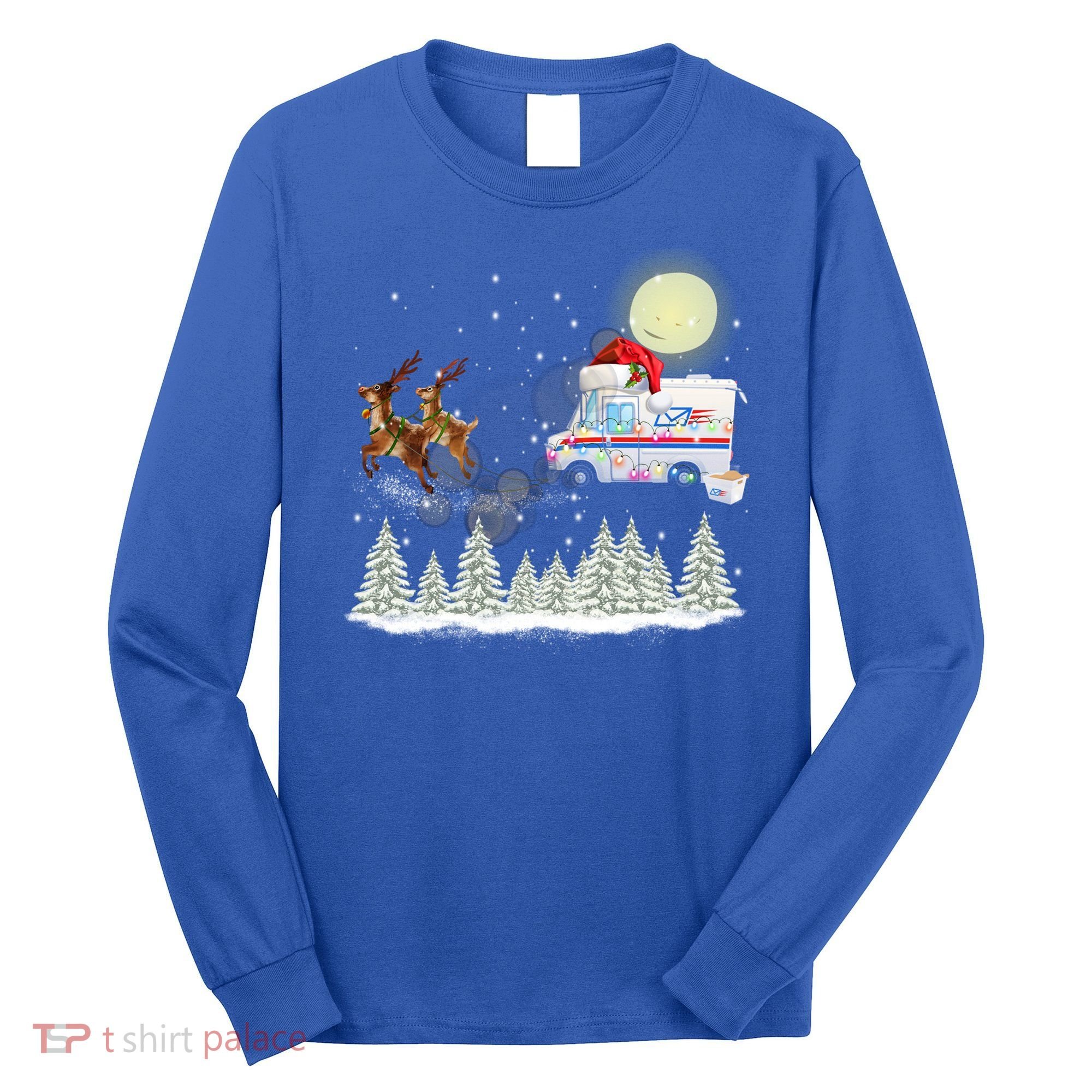 Mail Postal Truck Mail Carrier Xmas Funny Christmas Gift Meaningful Gift Long Sleeve Shirt