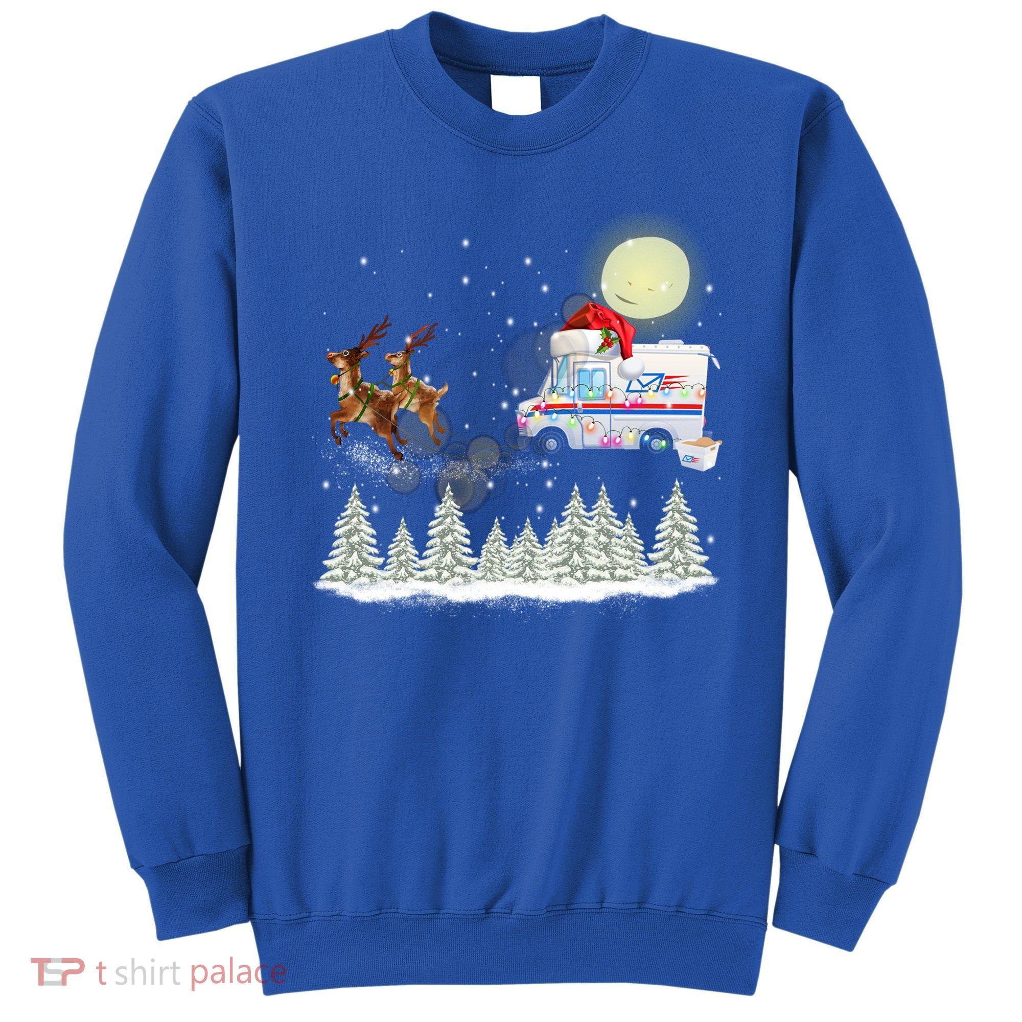 Mail Postal Truck Mail Carrier Xmas Funny Christmas Gift Meaningful Gift Sweatshirt