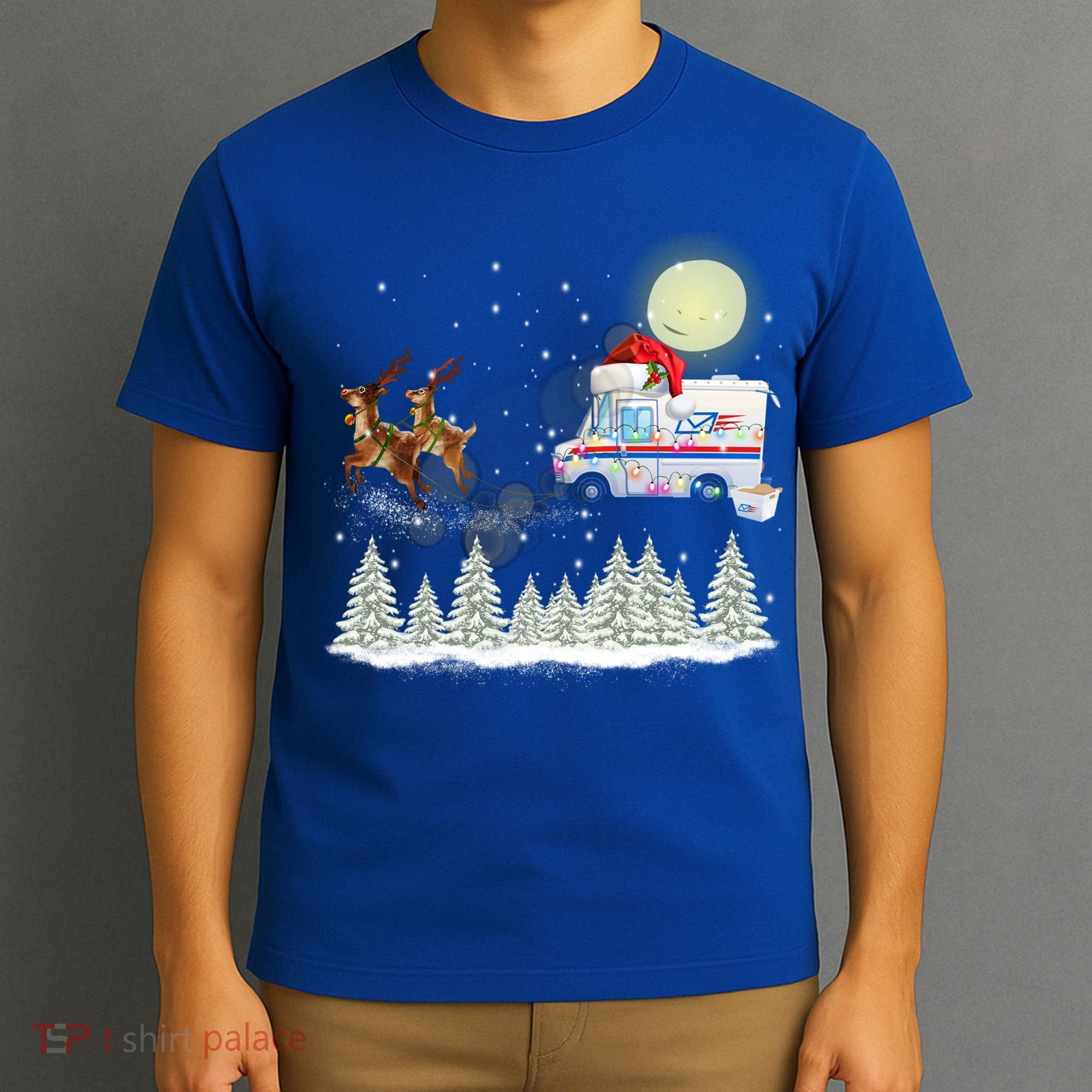Mail Postal Truck Mail Carrier Xmas Funny Christmas Gift Meaningful Gift T-Shirt