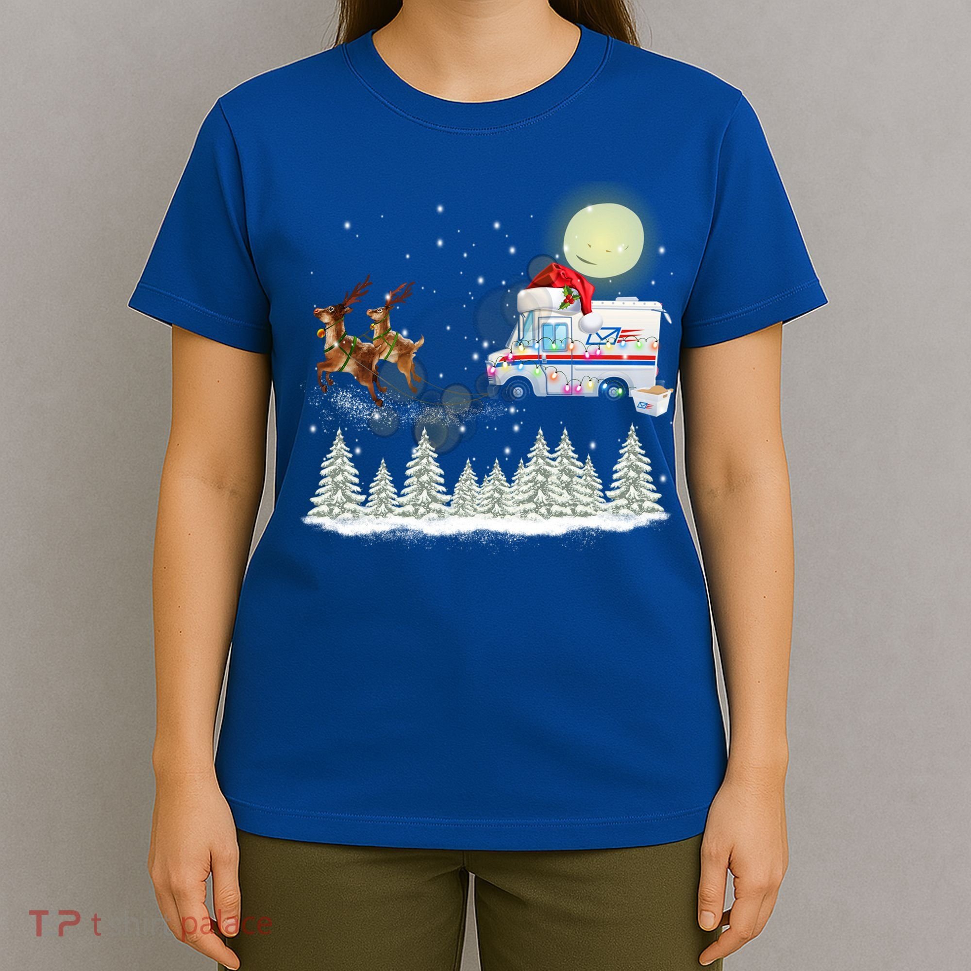 Mail Postal Truck Mail Carrier Xmas Funny Christmas Gift Meaningful Gift T-Shirt