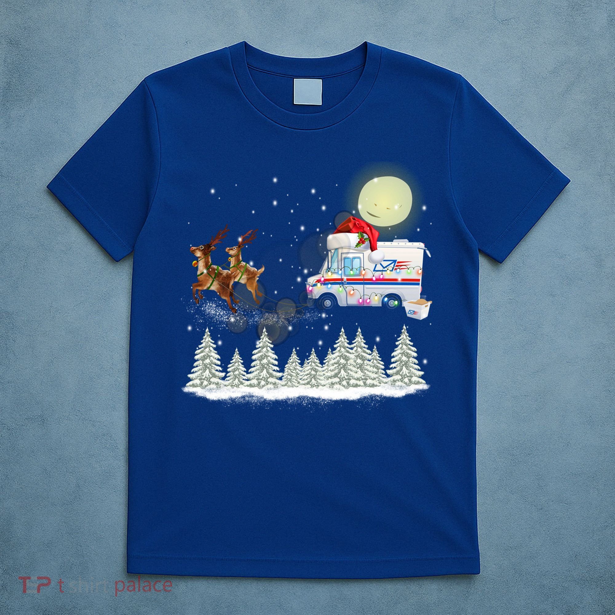 Mail Postal Truck Mail Carrier Xmas Funny Christmas Gift Meaningful Gift T-Shirt