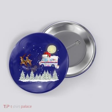 Mail Postal Truck Mail Carrier Xmas Funny Christmas Gift Meaningful Gift Button