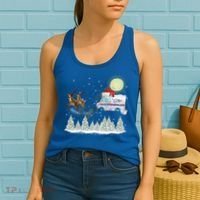 Mail Postal Truck Mail Carrier Xmas Funny Christmas Gift Meaningful Gift Women's Tank Top thumb 2