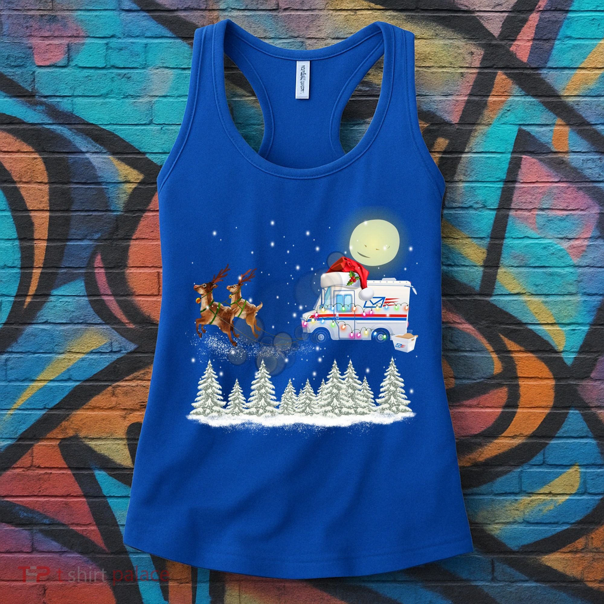Mail Postal Truck Mail Carrier Xmas Funny Christmas Gift Meaningful Gift Women's Tank Top