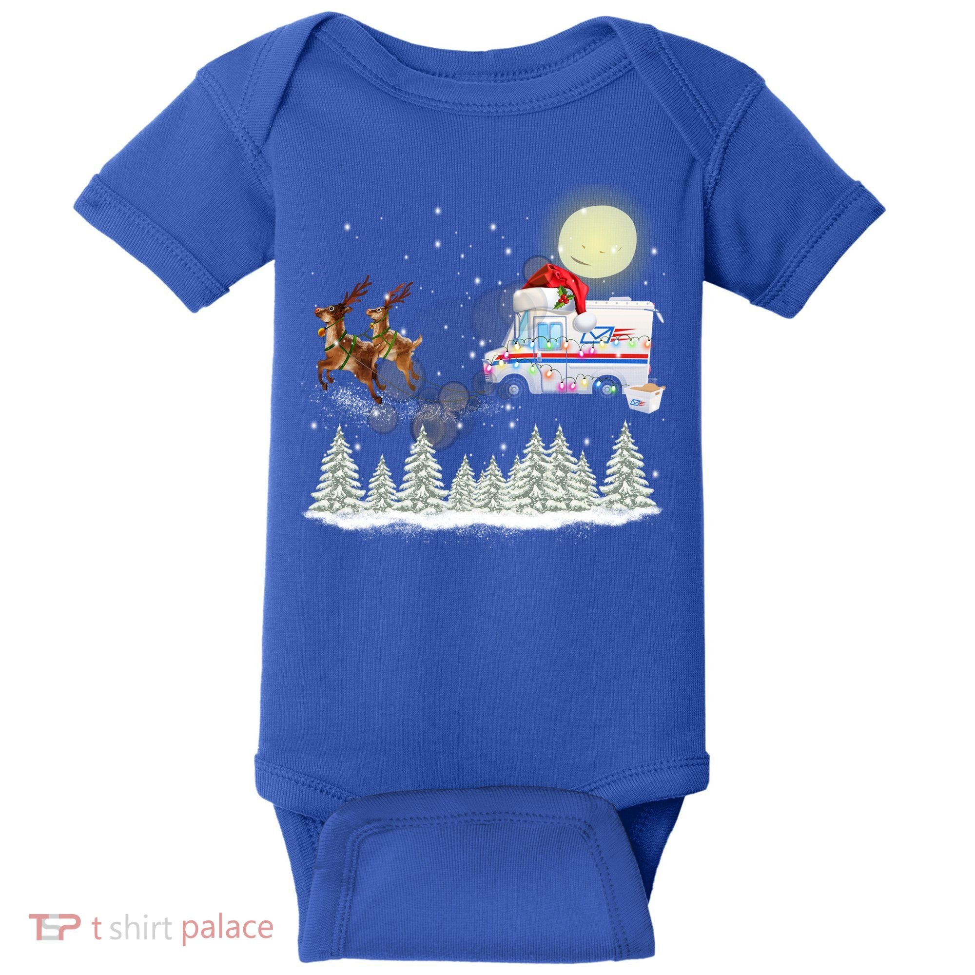 Mail Postal Truck Mail Carrier Xmas Funny Christmas Gift Meaningful Gift Baby Bodysuit