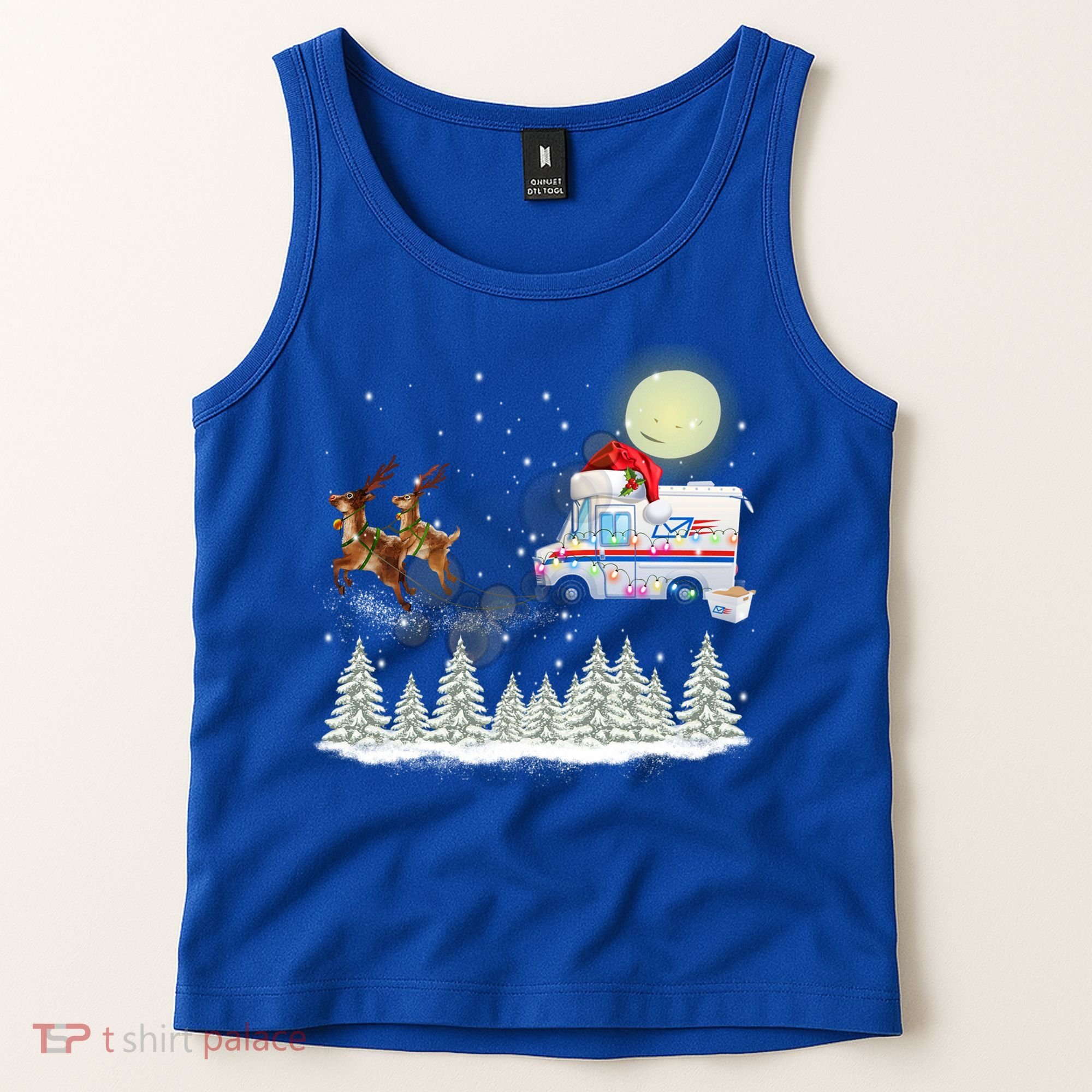 Mail Postal Truck Mail Carrier Xmas Funny Christmas Gift Meaningful Gift Tank Top