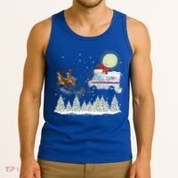 Mail Postal Truck Mail Carrier Xmas Funny Christmas Gift Meaningful Gift Tank Top thumb 3