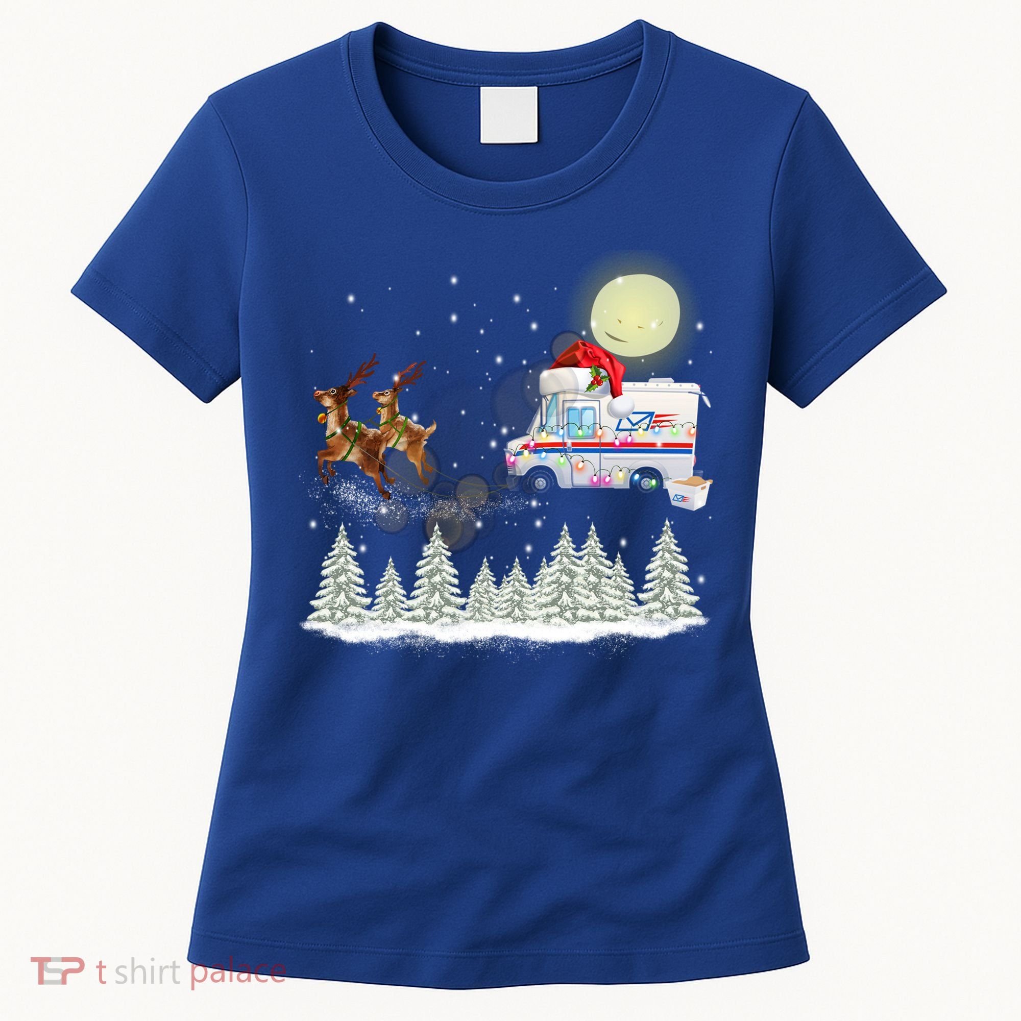 Mail Postal Truck Mail Carrier Xmas Funny Christmas Gift Meaningful Gift Women's T-Shirt