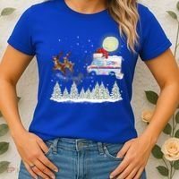 Mail Postal Truck Mail Carrier Xmas Funny Christmas Gift Meaningful Gift Women's T-Shirt thumb 2