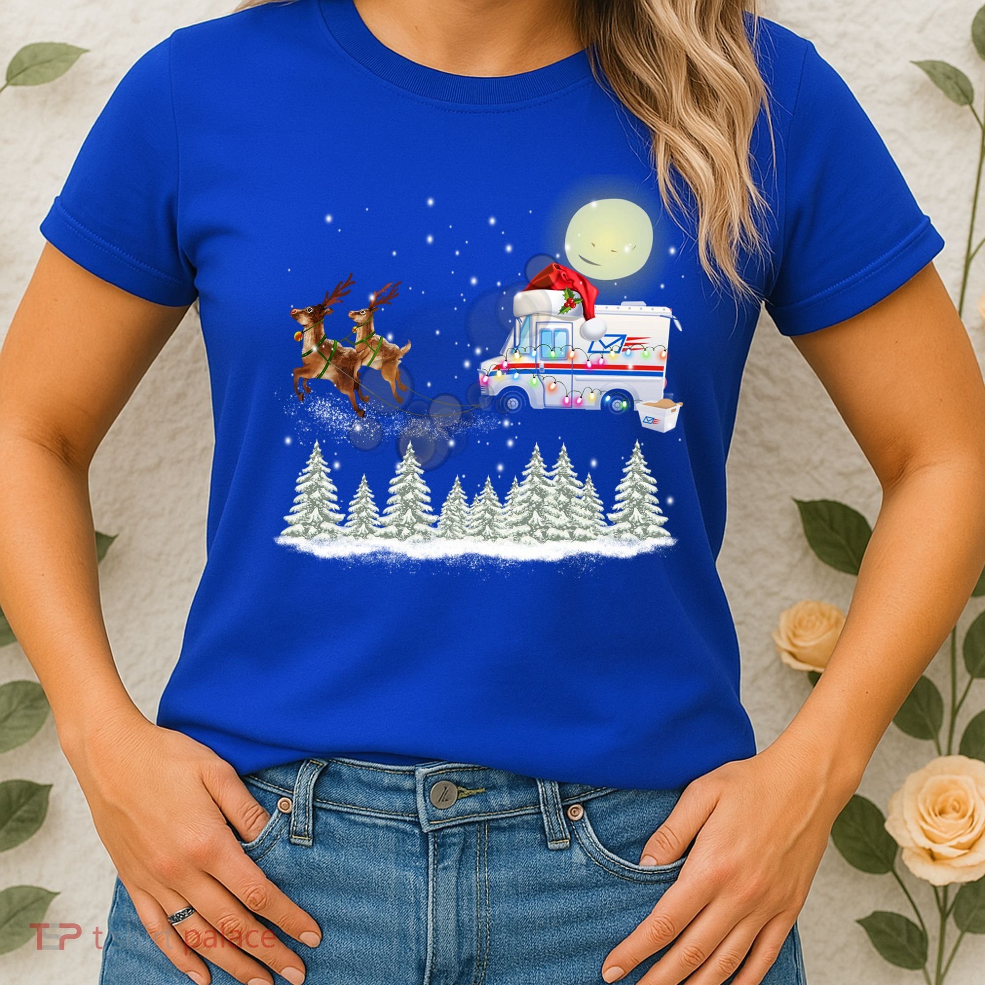 Mail Postal Truck Mail Carrier Xmas Funny Christmas Gift Meaningful Gift Women's T-Shirt