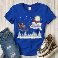 Mail Postal Truck Mail Carrier Xmas Funny Christmas Gift Meaningful Gift Women's T-Shirt thumb 3