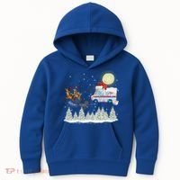 Mail Postal Truck Mail Carrier Xmas Funny Christmas Gift Meaningful Gift Kids Hoodie thumb 0