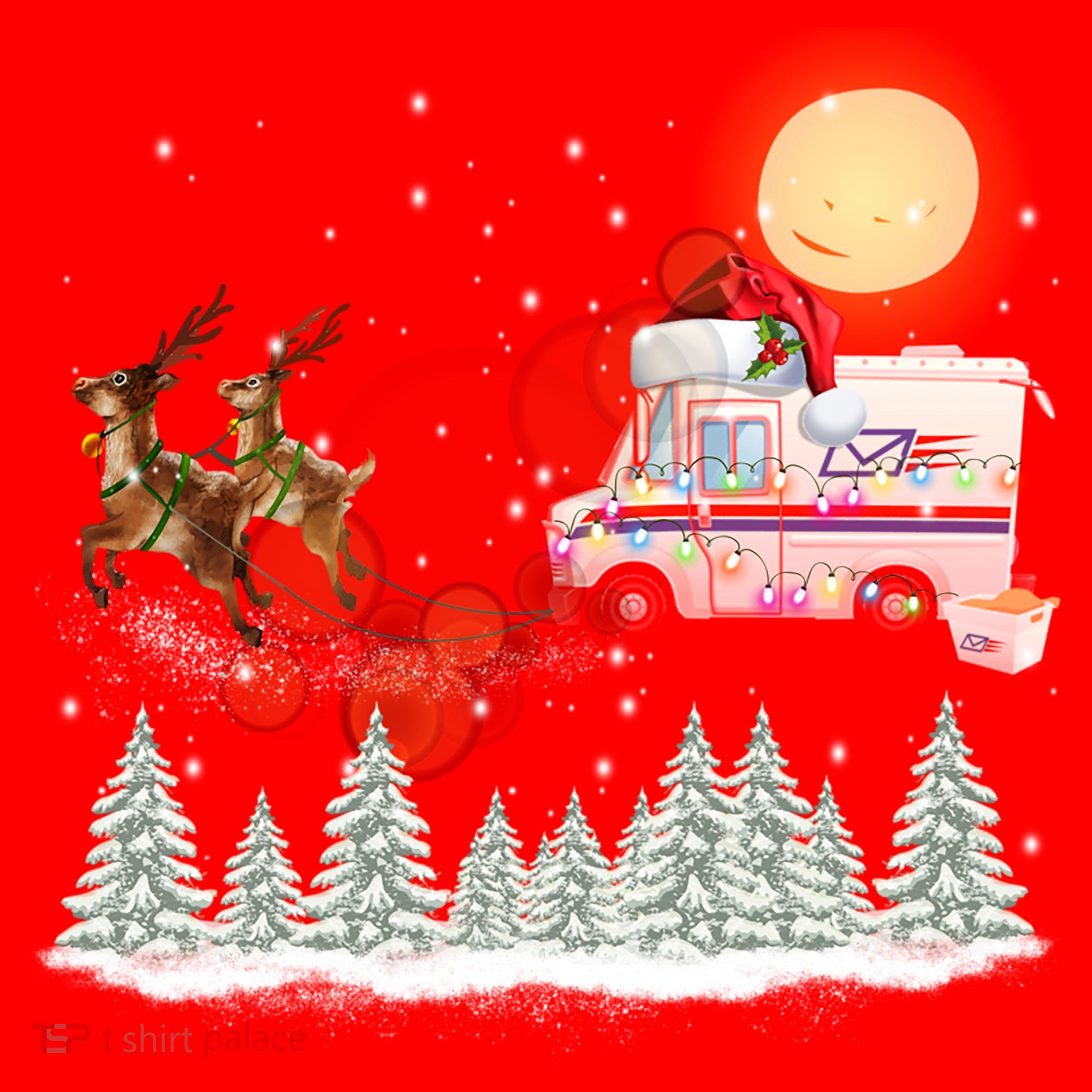 Mail Postal Truck Mail Carrier Xmas Funny Christmas Gift Meaningful Gift Santa Hat