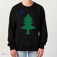 Maine Pine Tree State Flag Pride Patriotic Cool Gift Women's Sweatshirt thumb 0