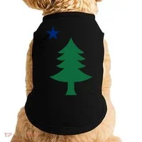Maine Pine Tree State Flag Pride Patriotic Cool Gift Doggie Tank thumb 0