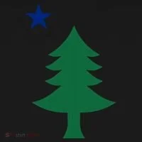 Maine Pine Tree State Flag Pride Patriotic Cool Gift Doggie Tank thumb 4