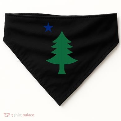 Maine Pine Tree State Flag Pride Patriotic Cool Gift USA-Made Doggie Bandana