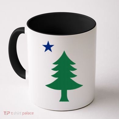 Maine Pine Tree State Flag Pride Patriotic Cool Gift Coffee Mug